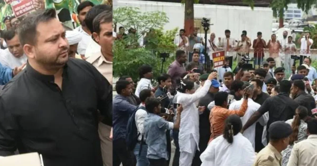 SIR के खिलाफ पटना में महागठबंधन का मार्च, हिरासत में तेजस्वी यादव समेत तीन नेता
