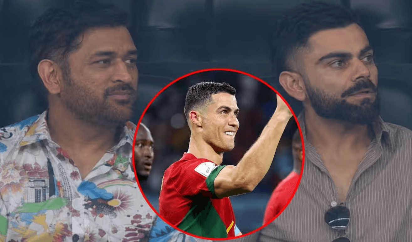 Virat Kohli और MS Dhoni की Ronaldo के मैच वाली Viral Photo का सच! AI, एडिट या रियल?