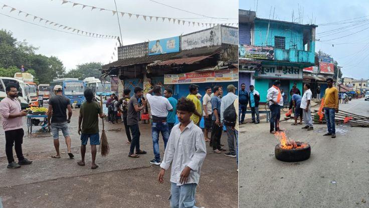 चाईबासा में पुलिसिया कार्रवाई के विरोध में कोल्हान बंद का असर, सड़कों पर उतरे भाजपाई, एनएच जाम