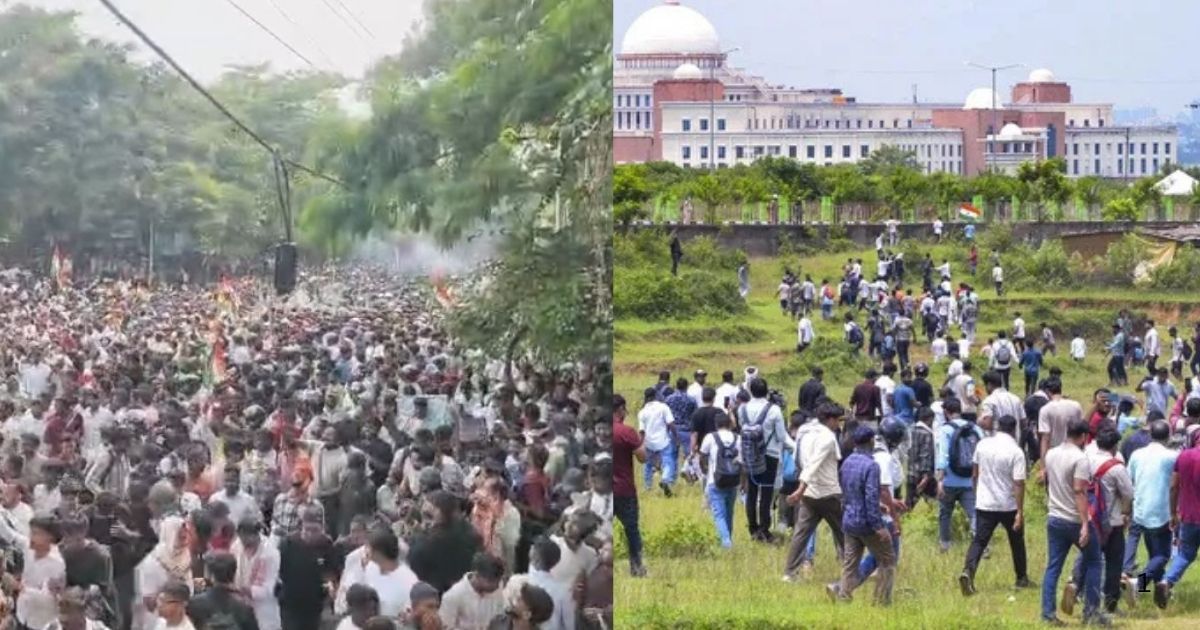 JPSC-JSSC आंदोलन में घुसे उपद्रवी, विधानसभा के पास बवाल; पुलिस ने छोड़े आंसू गैस के गोले
