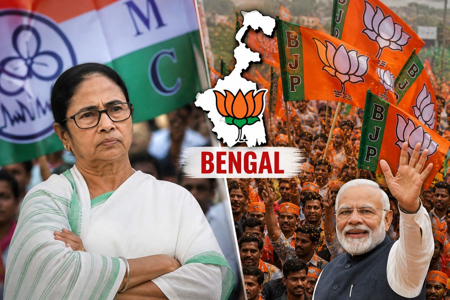 Bengal Election Result 2026: BJP की सुनामी, ममता ने नहीं मानी हार; देशभर में बदली सियासत की तस्वीर